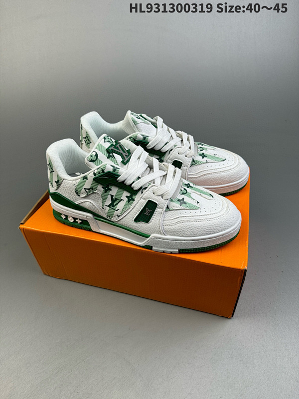130  全新LV路易威登Louis Vuitton Trainer Sneaker Low休闲运动文化百搭板鞋  编码 HL931300319 Size:4045