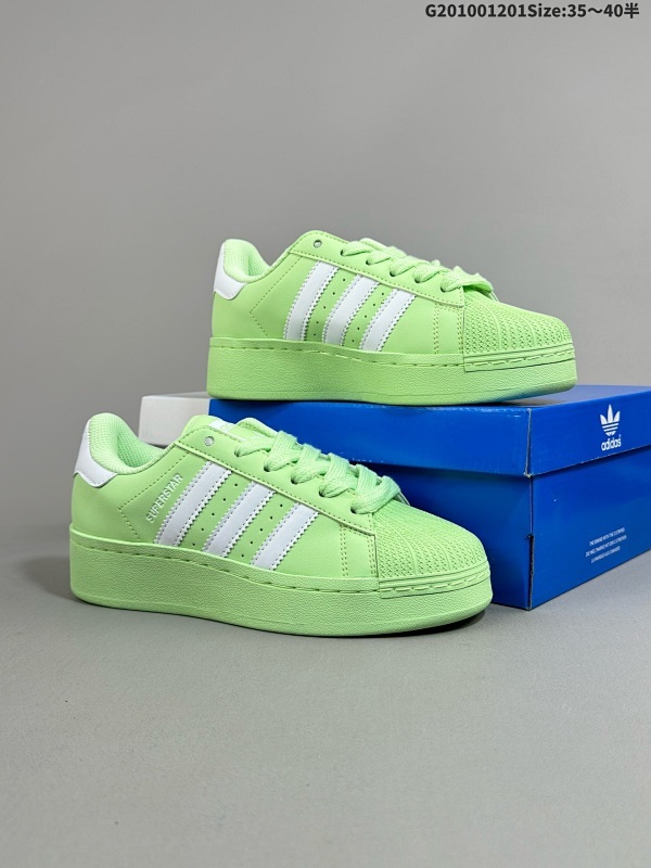 10035-40半 Adidas Originals Superstar XLG 贝壳头系列低帮厚底松糕经典百搭休闲运动板鞋 货号:ID5735