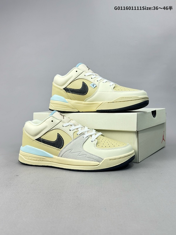 16036-46半 Air Jordan Stadium 90 Low AJ90 低帮 米黄黑 乔丹篮球鞋系列货号HQ3438-101