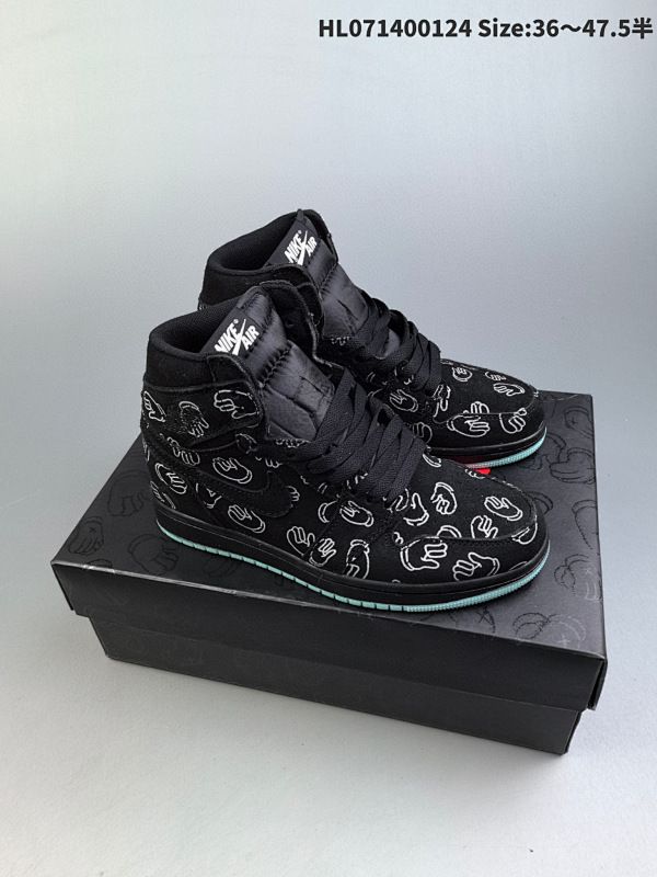 140 真标耐克Nike Air Jordan 1 Retro High OGBlack/编码HL071400124 Size:3647.5半货号:930155-001