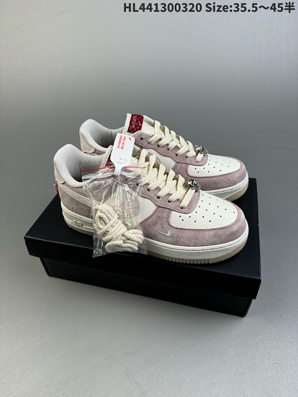 130 头层耐克Nike Air Force 1 Low  空军一号低帮百搭休闲运动板鞋货号FZ5066-111 编码  HL441300320 Size:35.545半