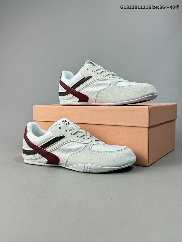 23036-40半 MIUMIU缪缪新款真皮做旧脏脏德训鞋复古情侣休闲款 ID:G132301121