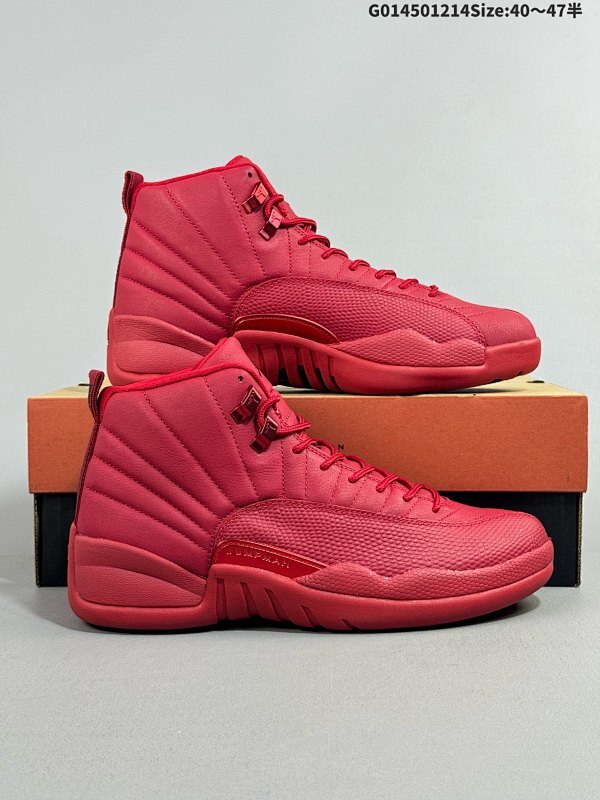 45040-47.5半 Air Jordan 12 Retro "Gym Red" 高帮 火红 AJ12 乔丹12代 aj12 乔12 高邦 大红 公牛红 乔丹篮球鞋货号130690-601