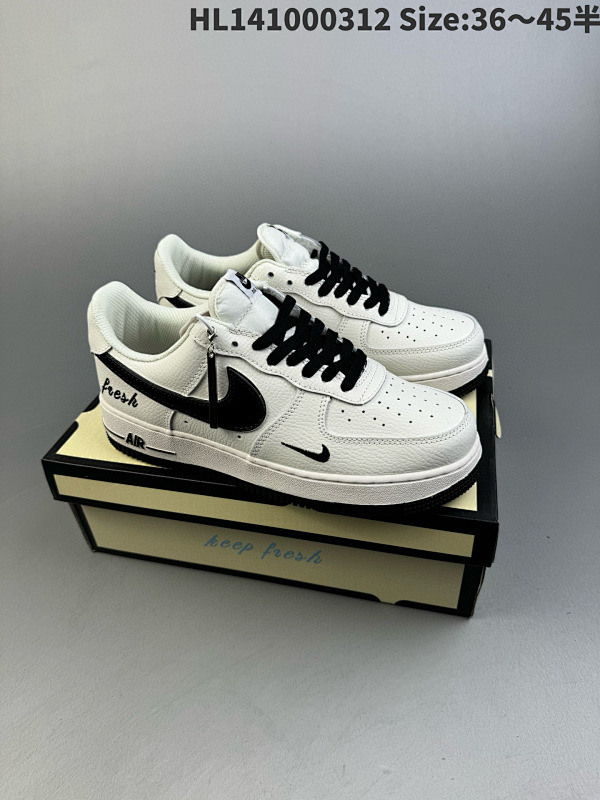 100 耐克Nike Air Force 1 Low  空军一号低帮百搭休闲运动板鞋货号BM2023 编码HL141000312 Size:3645半