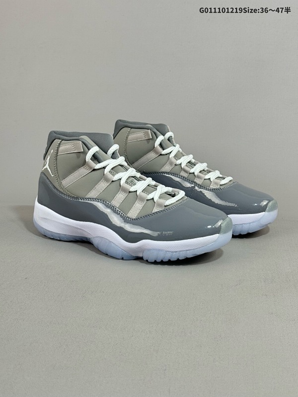 11036-47.5半集合 Air Jordan 11 Retro "Concord" 高帮 康扣黑白  AJ11男货号378037-100 女货号378038-100