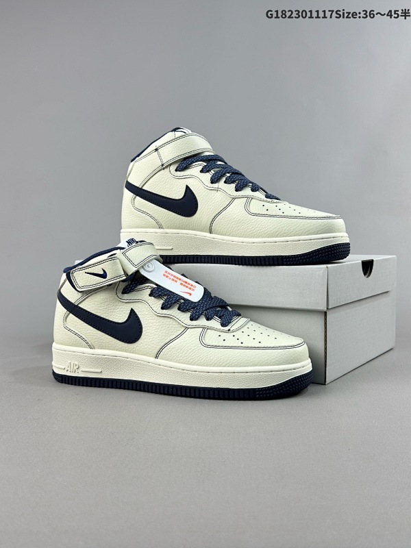 230 36-45半 公司级Nike Air Force 1 Mid 07 原楦头原纸板 打造纯正中帮空军版型货号:MU3603-202