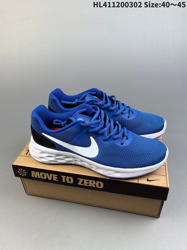 120 Nike Revolution 6 代跑鞋 蓝白配色 夏季健身跑步必备送长辈自留均合适原装鞋店中底 天猫专供货源  货号:DC3728-402HL411200302