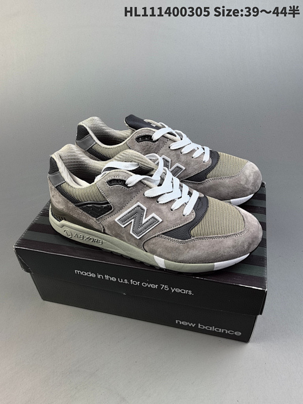 140 新百伦/NB New Balance 复古运动鞋/灰色鞋身麂皮与网布为主要材质打造鞋面HL111400305 Size:3944半货号M998GY