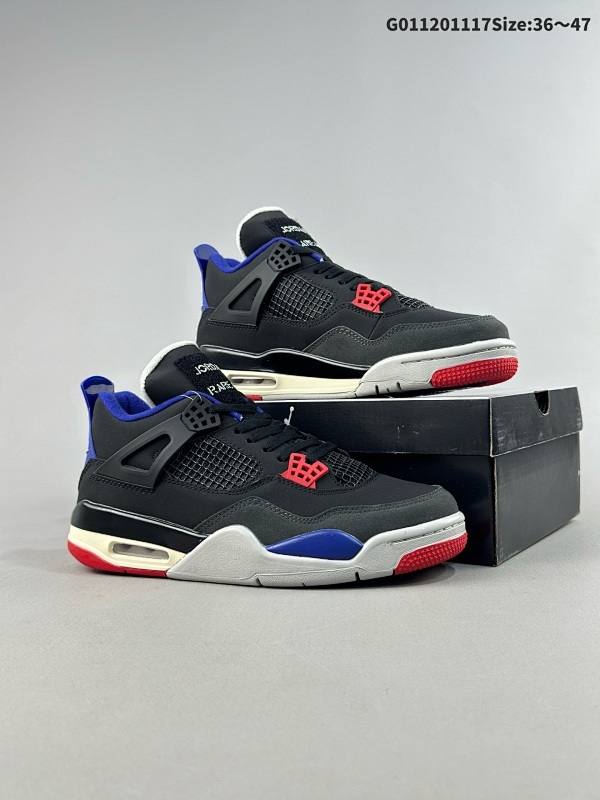 12036-47 Air Jordan 4 Retro "Rare Air Laser" 黑蓝红 AJ4 乔丹4代 aj4 乔4 黑蓝红 乔丹篮球鞋系列货号FV5029-003