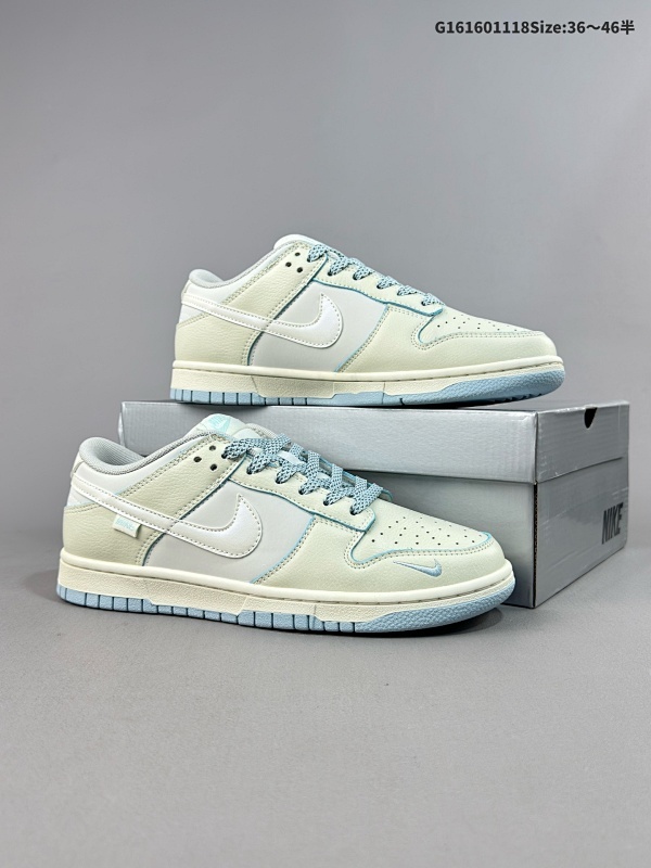 15036-46半 Nike/耐克 公司级  SB Dunk系列 男女鞋真标半码制全新2021版更新数据窄楦翘头版型采用荔枝纹牛剖革鞋面材质 KK0517-007