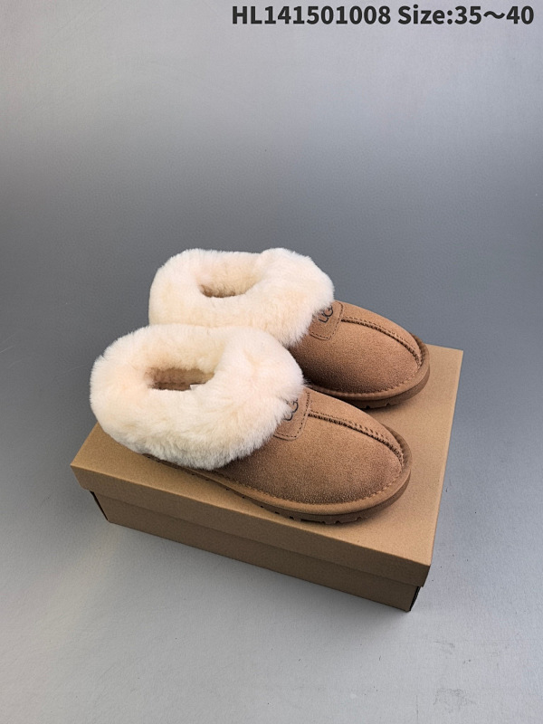 150 UGG2024年秋冬季新款经典羊皮毛一体雪地靴女短筒保暖平底棉鞋HL141501008 Size:3540
