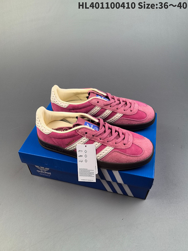 110  Adidas originals Gazelle Indoor 阿迪达斯 低帮 粉红 T头鞋防滑耐磨轻便低货号IF1809  HL401100410 Size:3640