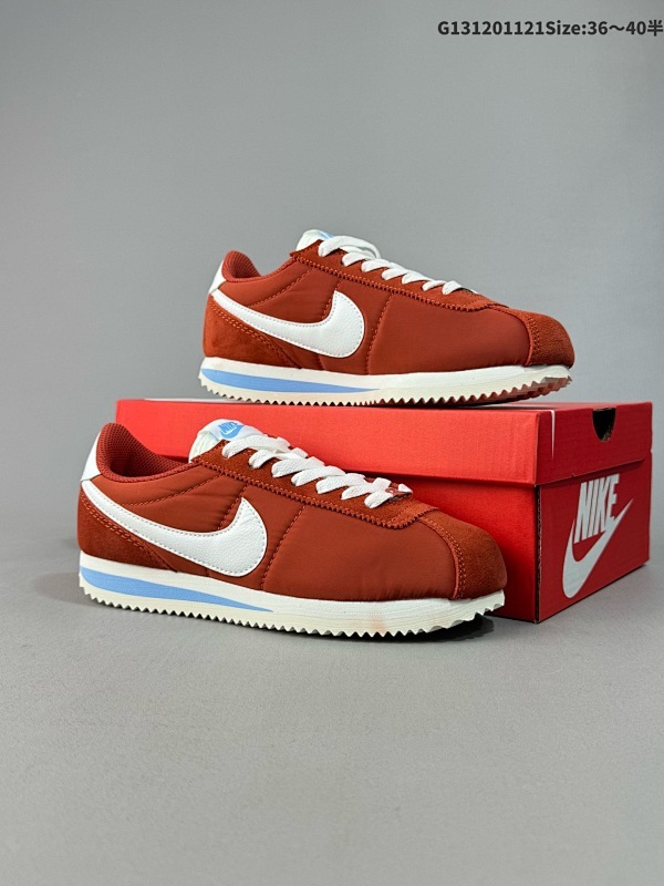 12036-40半 Nike Classic Cortez Nylon Pren耐克经典轻便舒适男子阿甘鞋休闲跑步鞋运动鞋 货号:DZ2795-601