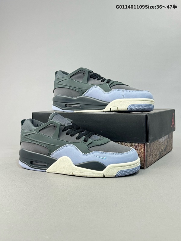 14036-47.5半 Air Jordan 4 RM "Iron Grey" 重置黑蓝色 AJ4 乔丹4代 aj4 乔4 重置黑蓝 乔丹篮球鞋系列货号HF4334-002
