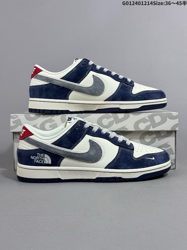 24036-45半 定制球鞋 The North Face x Nike Dunk SB Low 北面 x 耐克 SB 低帮 联名蓝白灰货号YX5066-251