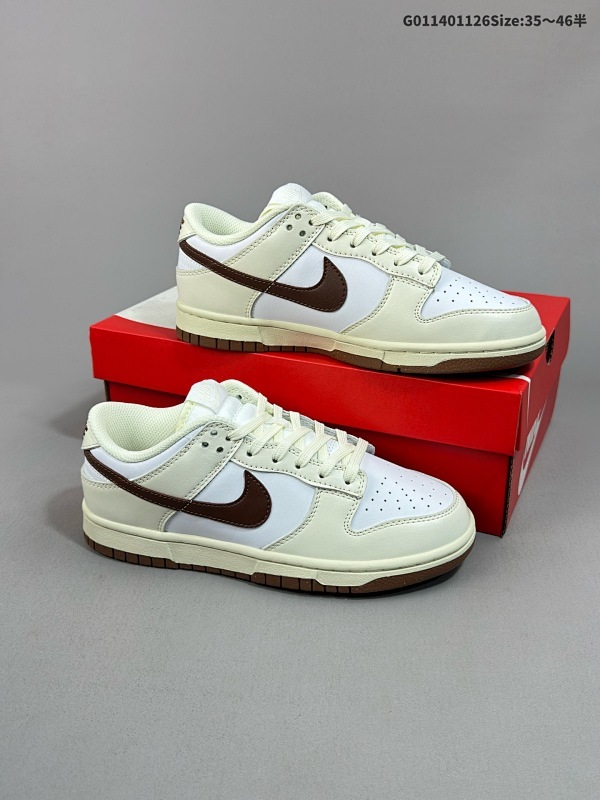 14035.5-46半 Nike Dunk Low "Next Nature" 耐克 SB 低帮 浅棕牛奶 白米棕 防滑耐磨低邦板鞋货号DD1873-103