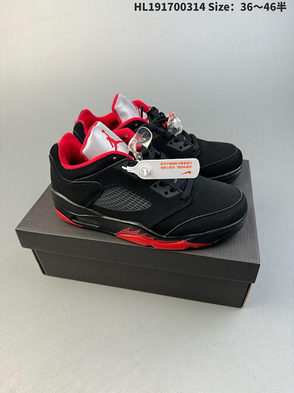 170 Nike Air Jordan Retro 5 原装配色 乔丹AJ5代低帮复古休闲文化篮球鞋编码 HL191700314 Size3646半货号314338-001