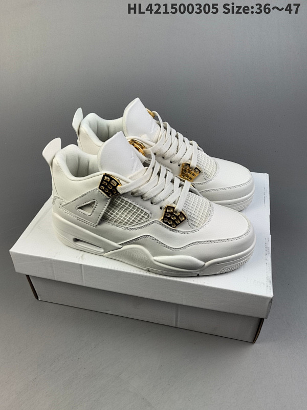 150 Air Jordan 4 Retro Wnns "Vivid Sulfur" 米白金 AJ4 乔丹4代 货号AQ9129-170HL421500305 Size:3647