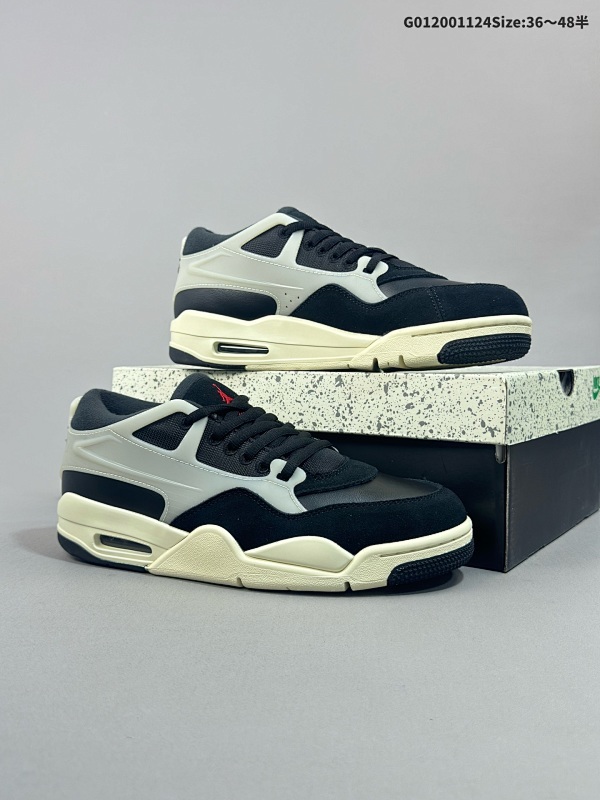 20036-48.5半 Air Jordan 4 RM "Black Sail" 重置黑白 AJ4 乔丹4代 aj4 乔4 重置黑白 乔丹篮球鞋系列货号FQ7939-006