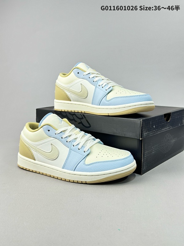 Air Jordan 1 Low SE 低帮 蓝白棕 AJ1 乔丹1代 aj1 乔1 低邦 米白棕 男女同款 货号HQ4186-111