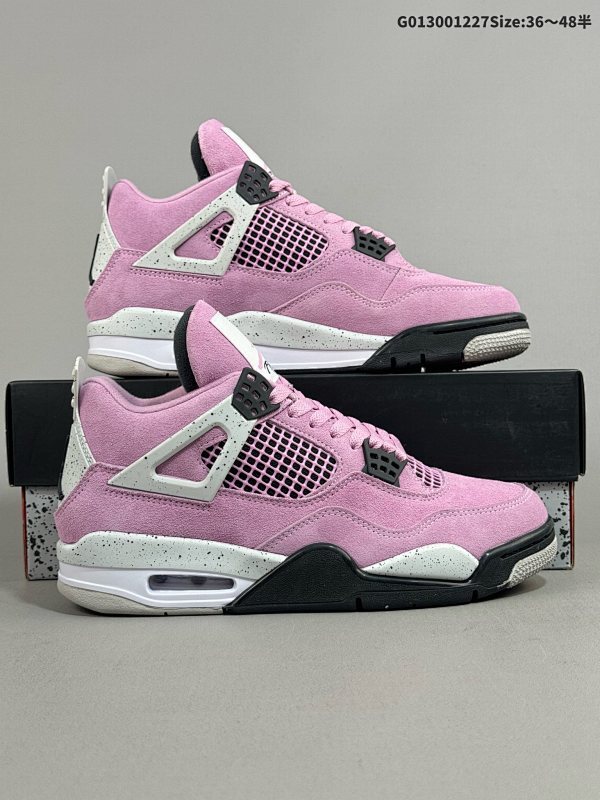 30036-48.5半 Air Jordan 4 Retro "Orchid" 粉黑麂皮 AJ4 乔丹4代 aj4 乔4 粉麂皮 乔丹篮球鞋系列货号AQ9129-501