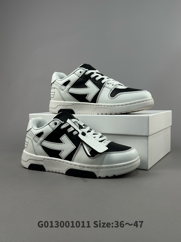 OFF 23SS WHITE休闲板鞋熊猫鞋OW箭头低帮拼色男女