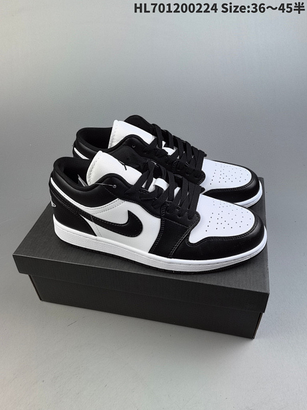 120真标带半码 Air Jordan 1 "Panda" 低帮 熊猫黑白 AJ1 乔丹1代 HL701200224 Size:3645半货号DC0774-101