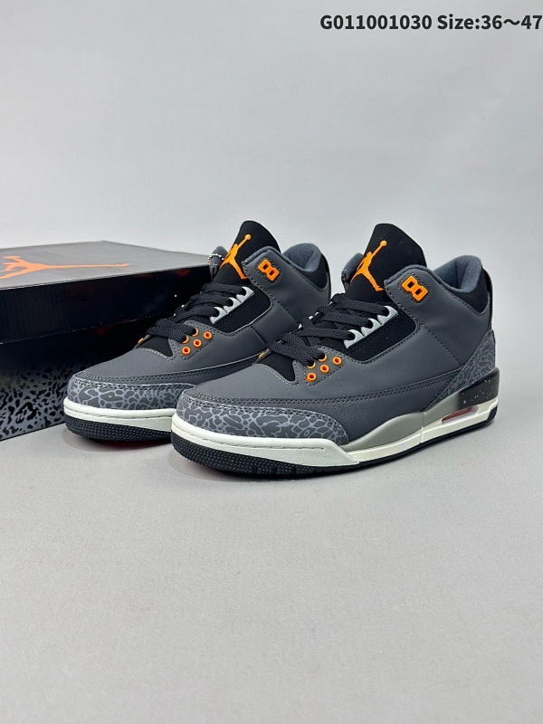 10036-47 Air Jordan 3 Retro "Fear Pack" 恐惧 AJ3 乔丹3代 aj3 乔3 灰黑色 货号CT8532-080