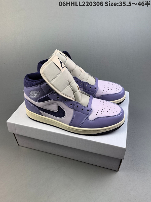 260纯原版本 Air Jordan 1 Mid "Purple06HHLL220306 Size:35.546半货号DZ3745-500