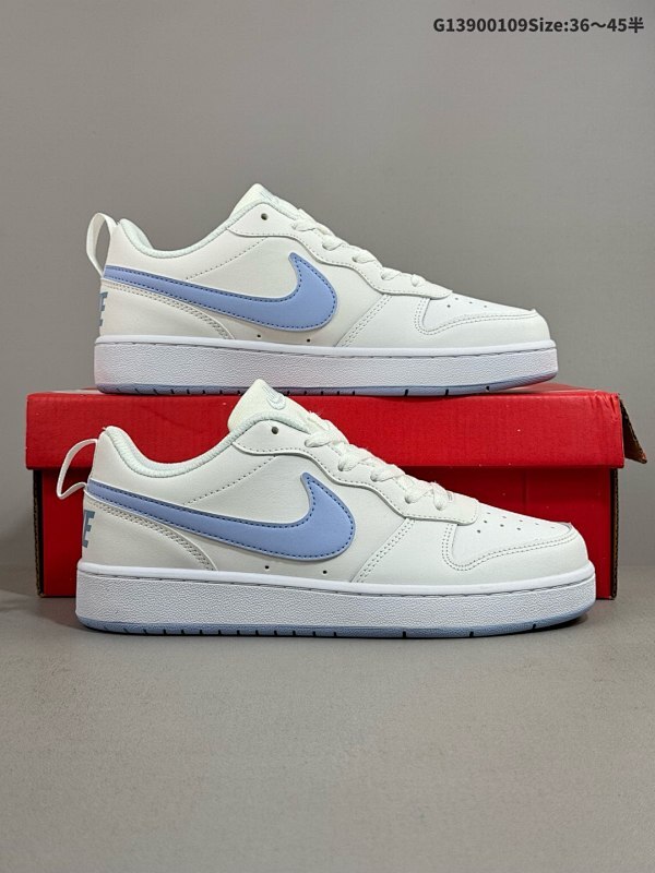9036-45半 耐克 NIKE COURT BOROUGH LOW 低帮百搭透气休闲运动板鞋 经典耐用的设计货号:DV5456-103