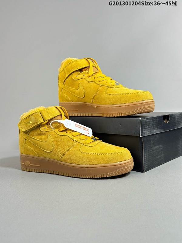 13036-45绒 加绒耐克Nike AIR FORCE 1 MID 07 空军一号中帮百搭休闲运动板鞋货号:CJ9979-002