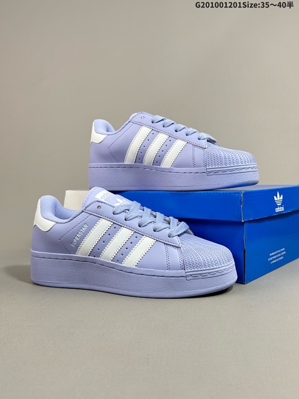 10035-40半 Adidas Originals Superstar XLG 贝壳头系列低帮厚底松糕经典百搭休闲运动板鞋 货号:ID5729