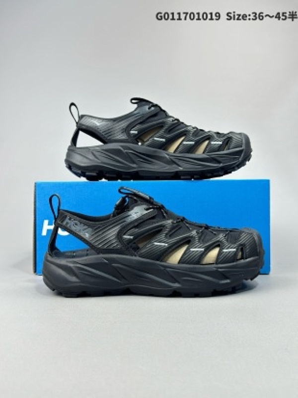 HOKA ONE ONE Hopara Hiking 霍帕拉 低帮 黑色 镂空潮流运动露营徒步溯溪凉鞋 货号1106534-BBLC