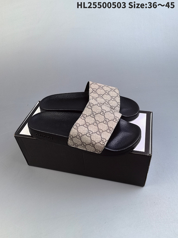 50 Gucci 古驰一字拖鞋  历年经典爆款 高端复刻  Gucci 2023ss 夏季时尚潮流爆款编码HL25500503 Size:3645