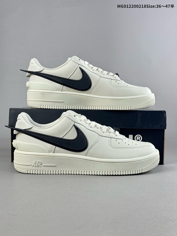 22036-47.5半 AMBUSH x Nike Air force 1 Low 耐克 空军一号 低帮 白黑色货号DV3464-002
