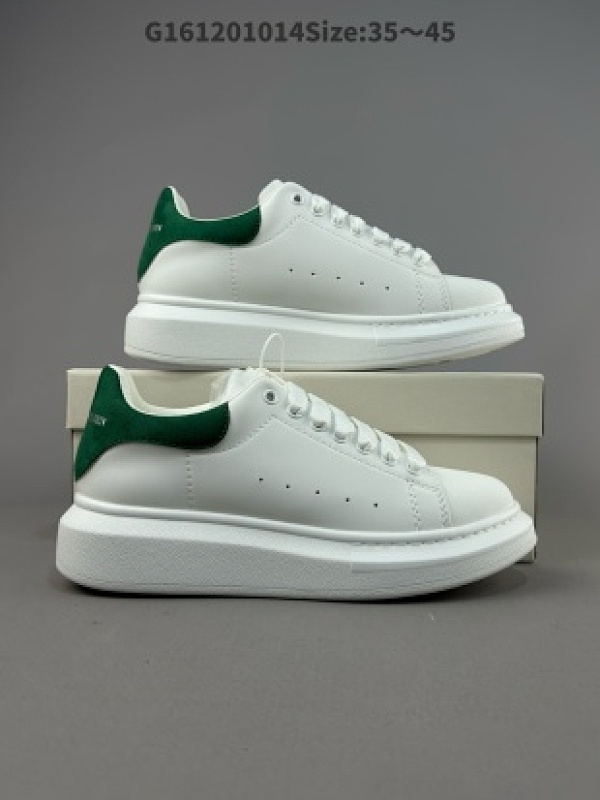 意大利高奢品牌Alexander McQueen亚历山大麦昆 Sole Leather Sneakers低帮时装厚底休闲运动小白鞋
