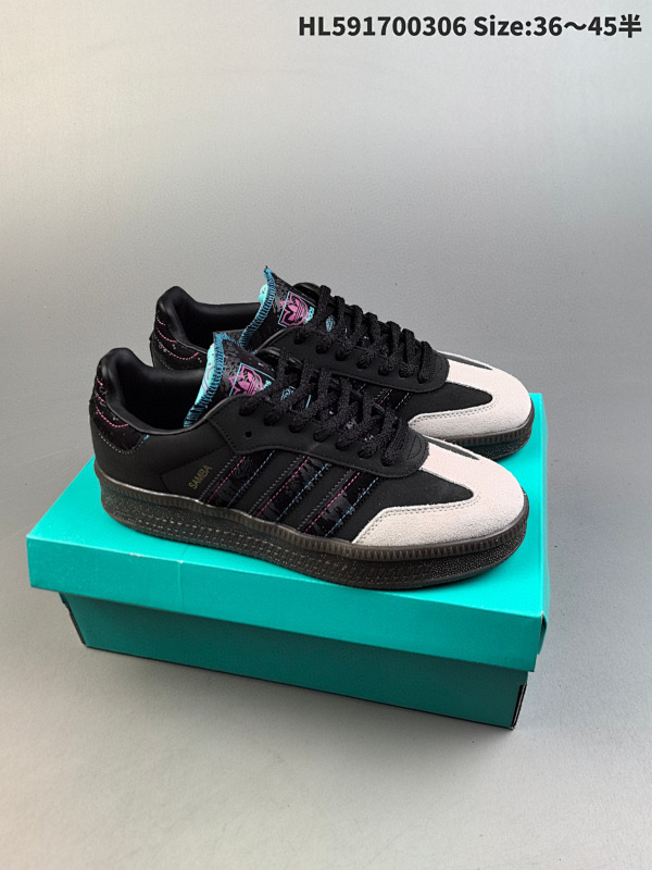 170 阿迪达斯 AD Samba XLG 桑巴舞加大厚底版系列德训风百搭松糕休闲运动板鞋 编码HL591700306 Size:3645半货号ID1138