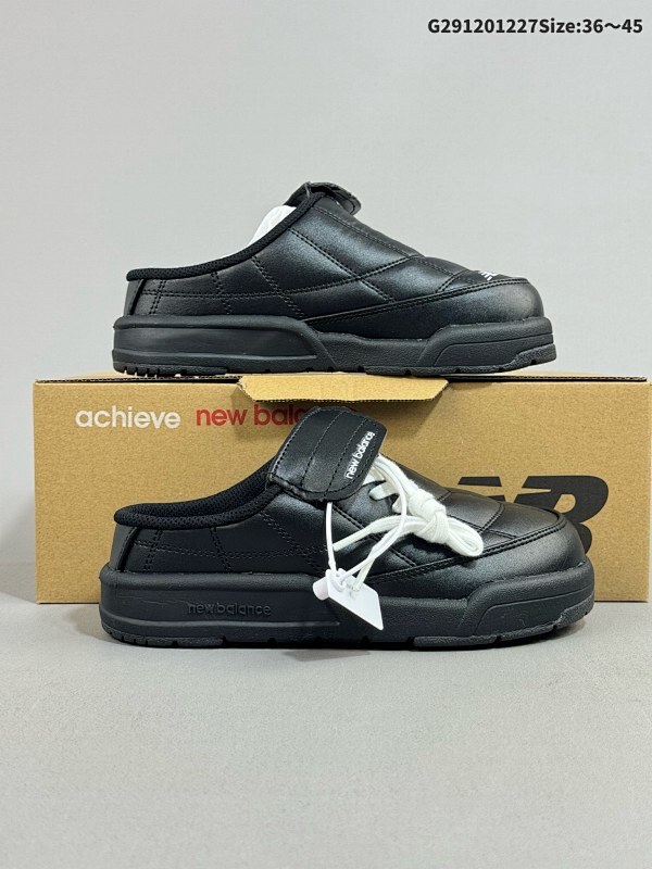 12036-45  New Balance Terrace Mule 时尚舒适 防滑耐磨 低帮 生活休闲鞋 男女同款 黑色NBRJEF730B 货号: SD2501BK