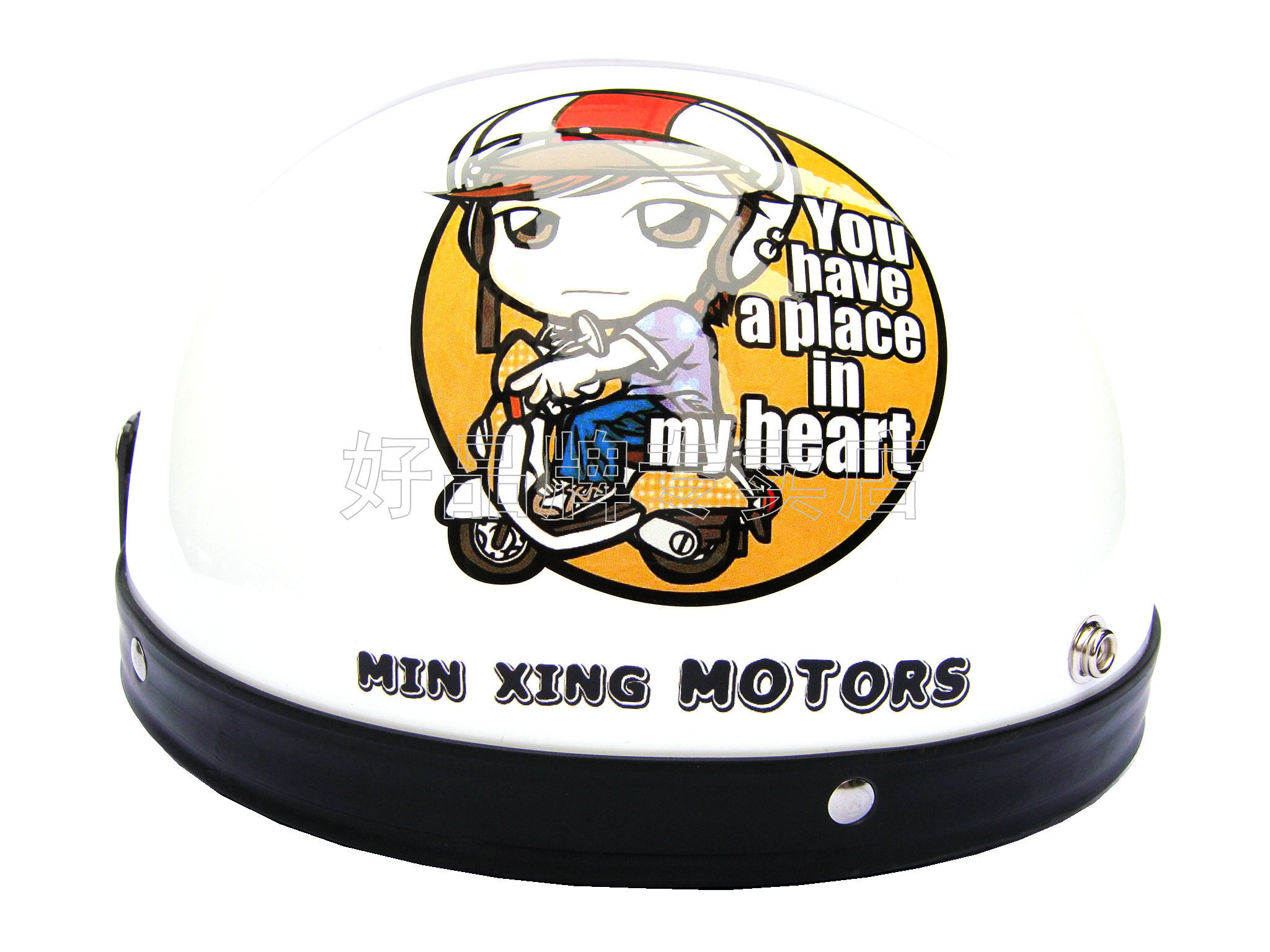 mrc 机车女孩 白色 哈雷头盔 摩托车头盔 电动车头盔 送风镜