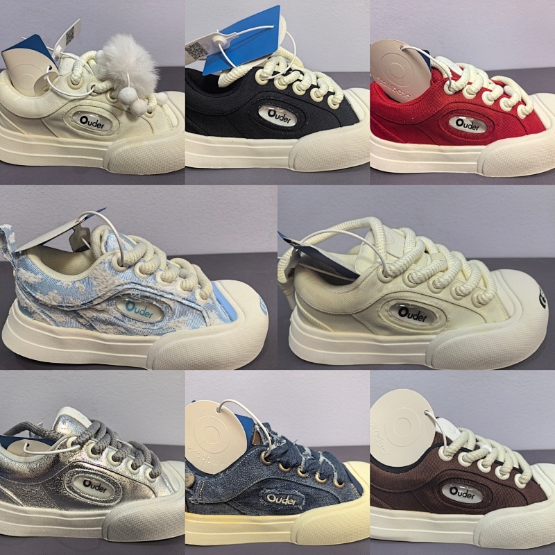 Ouder 人气单品 超级萌丑鞋 | 专柜新款大头开口笑帆布鞋系列此品牌以丑萌膨胀设计风格备受关注品牌旨在为当代男女打造年轻 潮流 时髦 不一样的美新开口笑鞋面采用膨胀及宽体的设计语言将鞋头与鞋