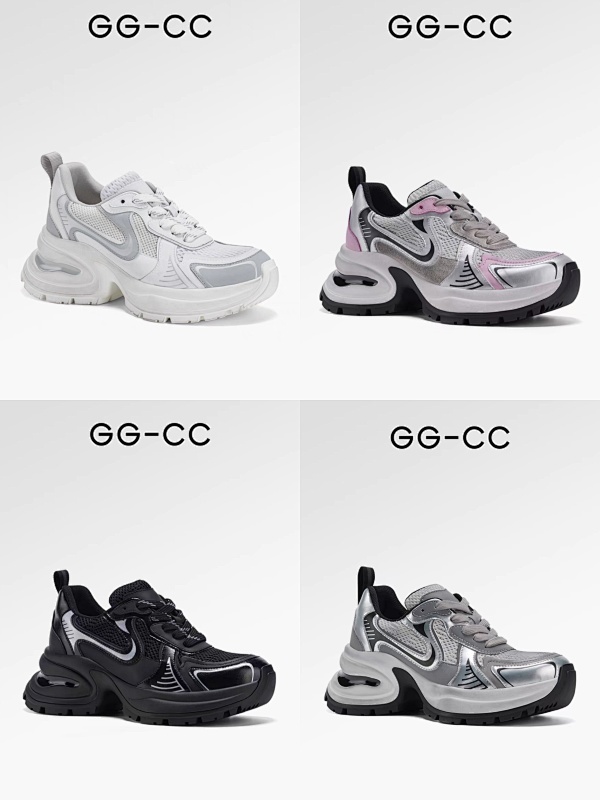 GG- CC 1代 赵露思同款老爹鞋           广东大厂出品 纯原正确版本 整体采用不同层次的低饱和色系组合 增持时尚理性风格彰显特立独行 柔糯羊皮垫脚 回弹轻灵舒爽透气 8CM老爹厚底