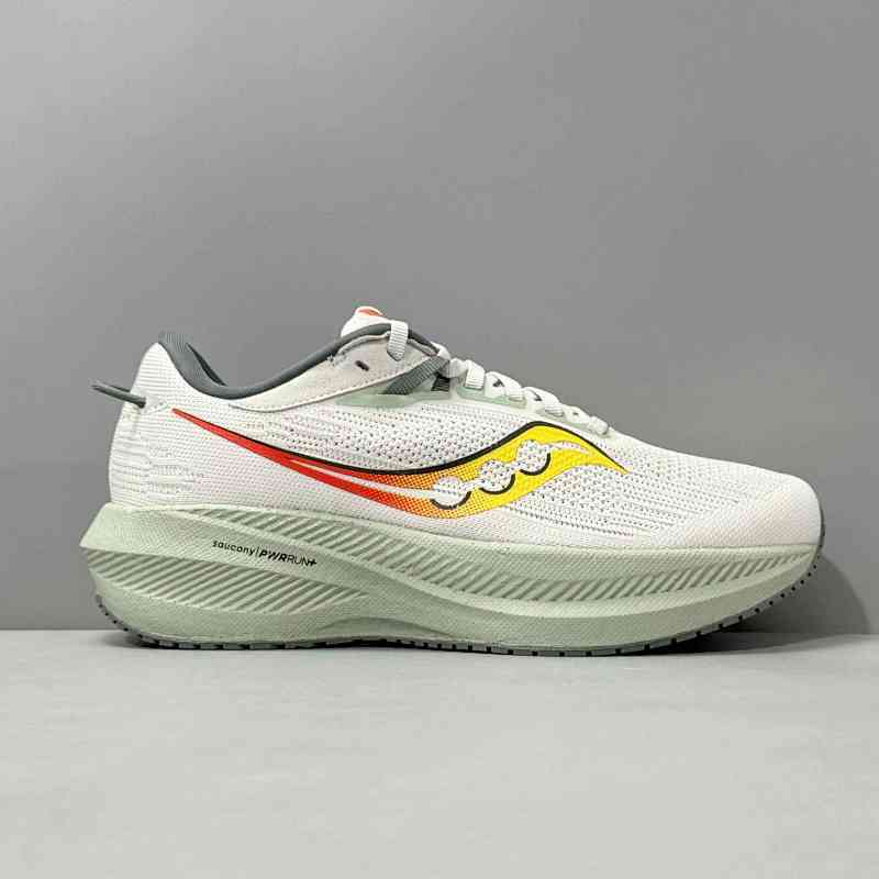 LG版本 灰绿橙S20881-111 索康尼Saucony Triumph 21 胜利21 舒适减震 低帮 休闲跑步鞋 男款 灰绿色