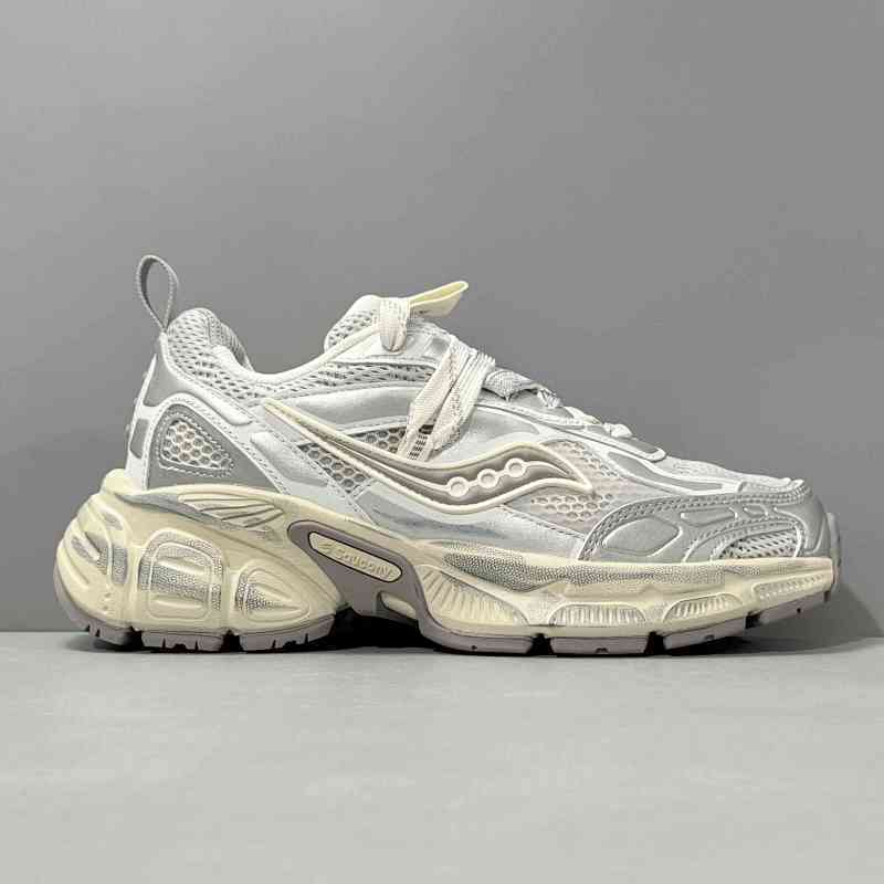 LG版本 银灰色S79053-3 索康尼Saucony 2K CAVALRY 复古做旧减震防滑 低帮休闲跑步鞋 男女同款 银灰色