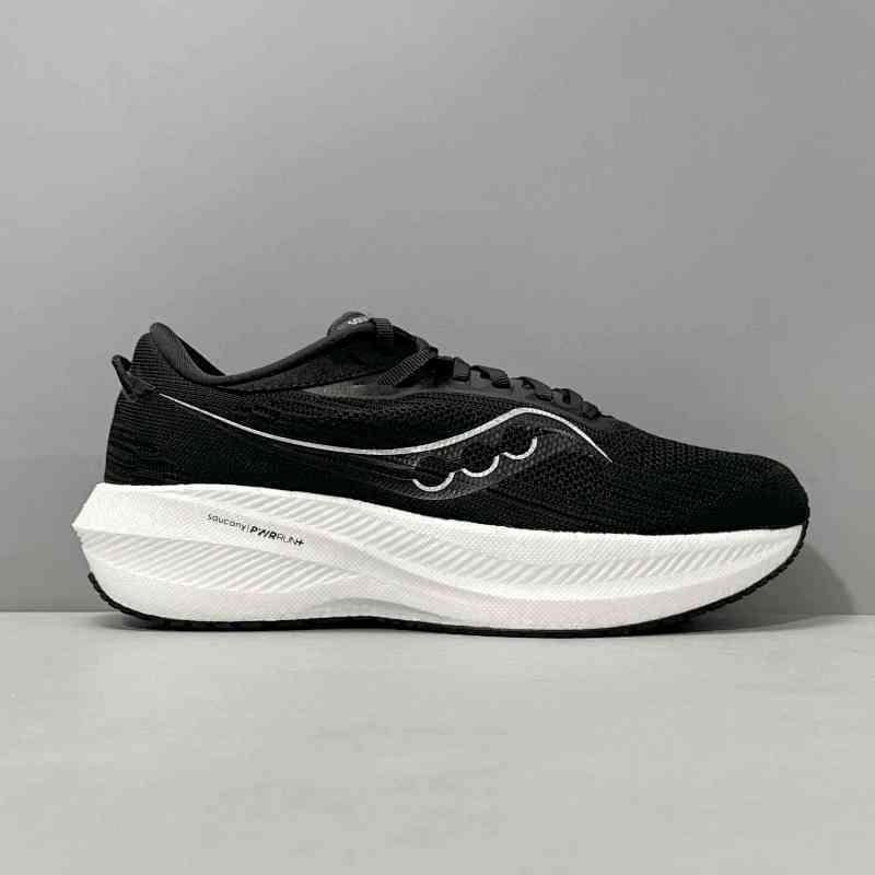 LG版本 黑白色S20881-10 索康尼Saucony Triumph 21 舒适百搭减震耐磨透气 低帮 马拉松跑步鞋 男款 黑白色