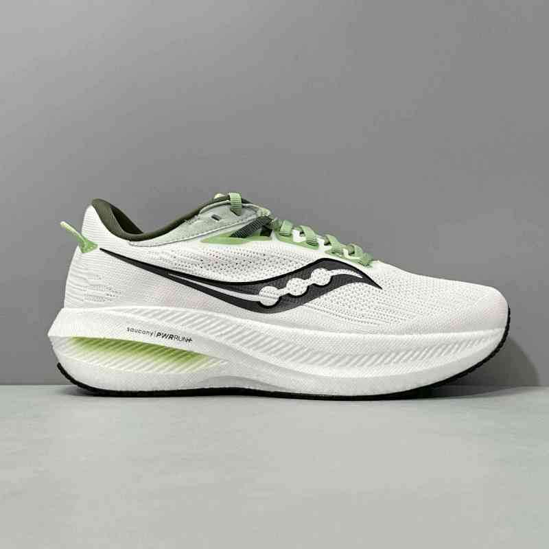 LG版本 白绿黑S20881-31 索康尼Saucony Triumph 21 舒适透气防滑耐磨 低帮 训练跑步鞋 男款 白绿