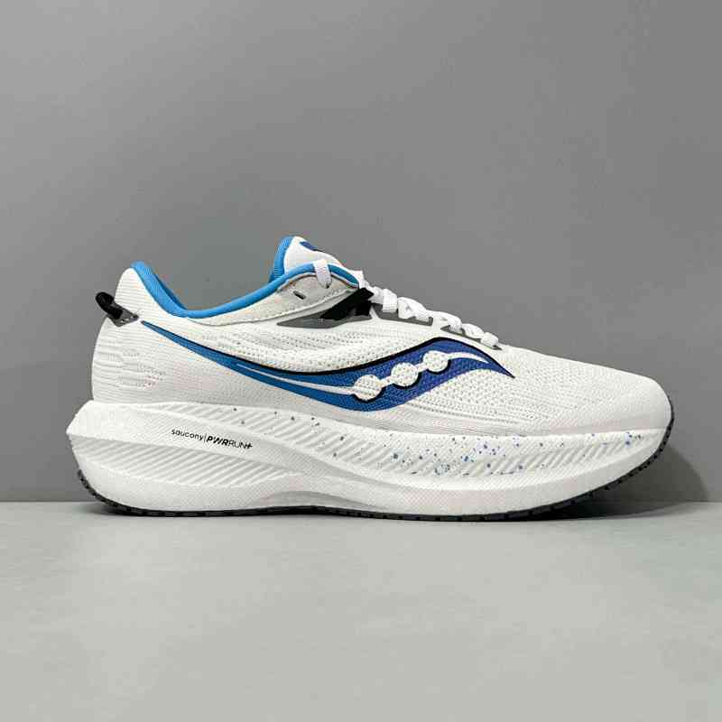 LG版本 白兰色S20881-106 索康尼Saucony Triumph 21 缓震舒适 网布减震 低帮 训练跑步鞋 男款 白兰色