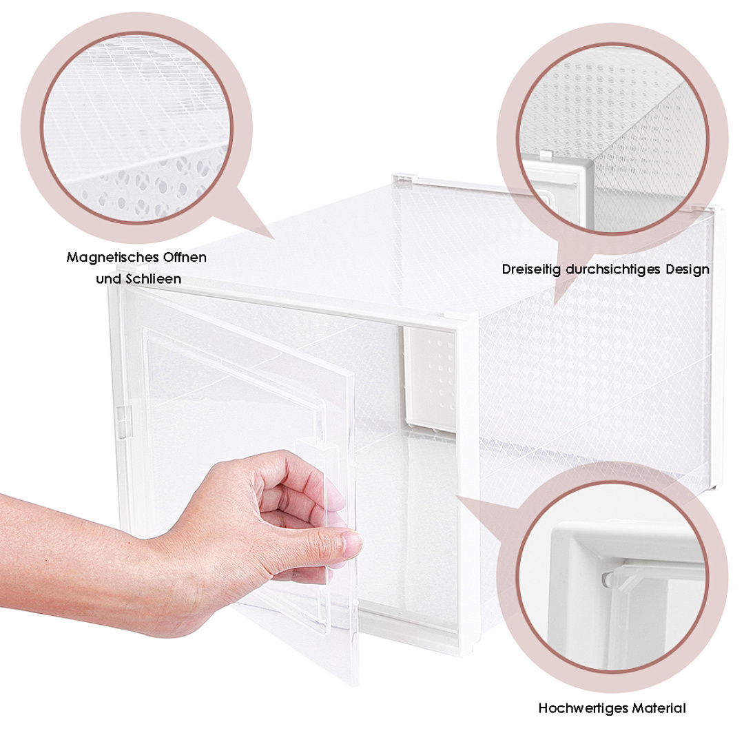 Schuhbox Schuhkarton Aufbewahrung Stapelbar Aufbewahrungsbox mit 6-8