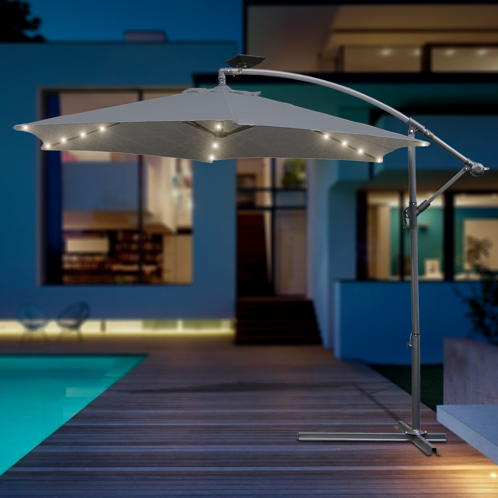 LED Solar 36 LEDs Strandschirm Gartenschirm für 3m Sonnenschirm