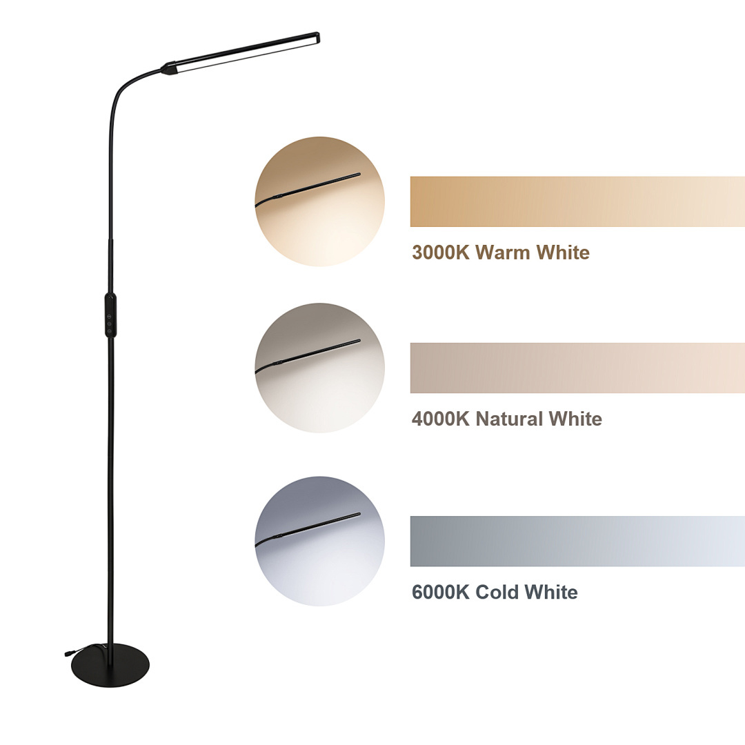 Stehlampe Büro LED Flexibler Schwanenhals Flexibler Hals Leselampe