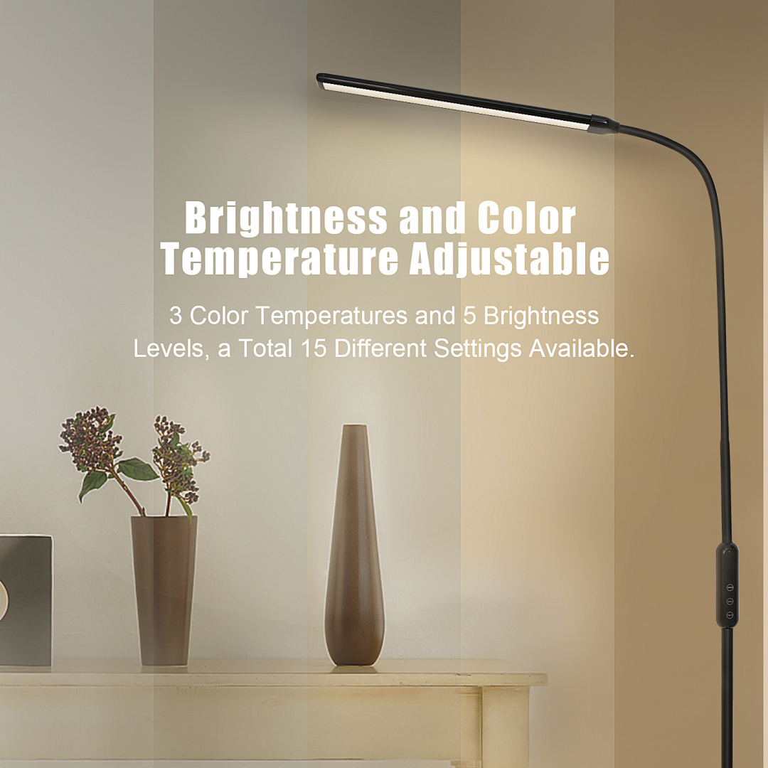 Stehlampe Büro LED Flexibler Schwanenhals Flexibler Hals Leselampe